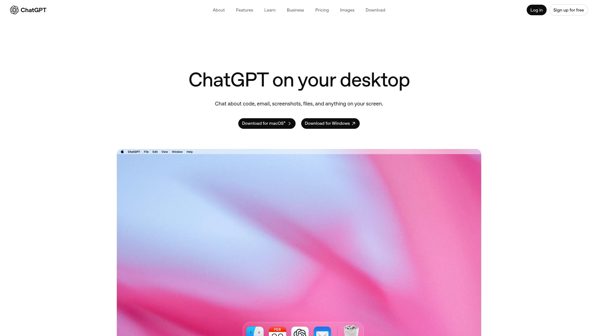 ChatGPT Desktop official Mac app