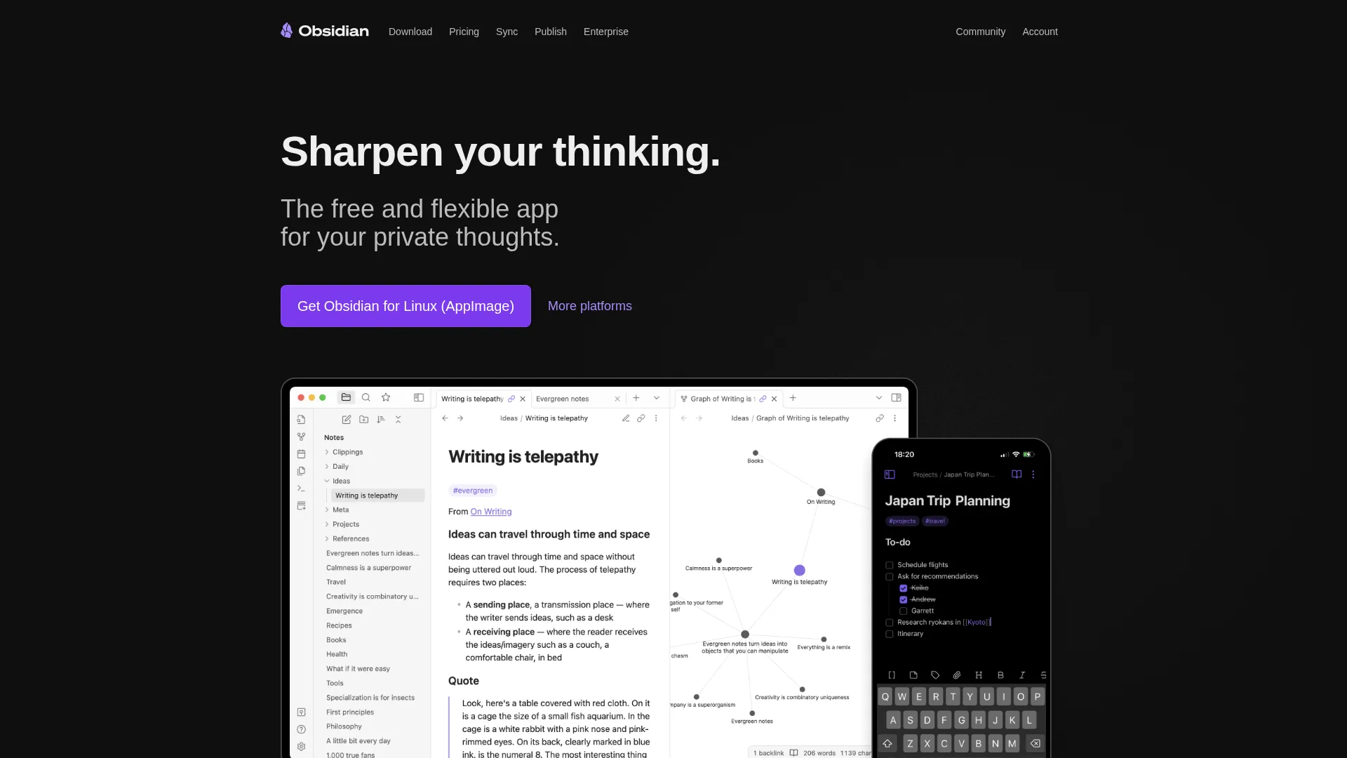 Obsidian knowledge management app