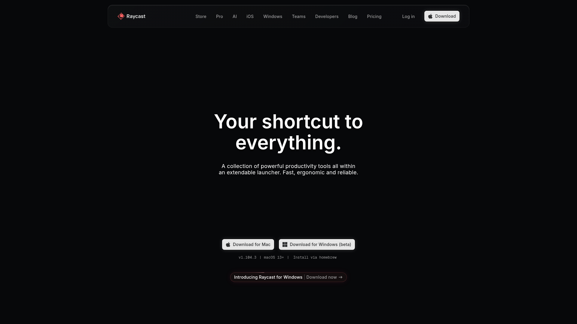 Raycast launcher for Mac