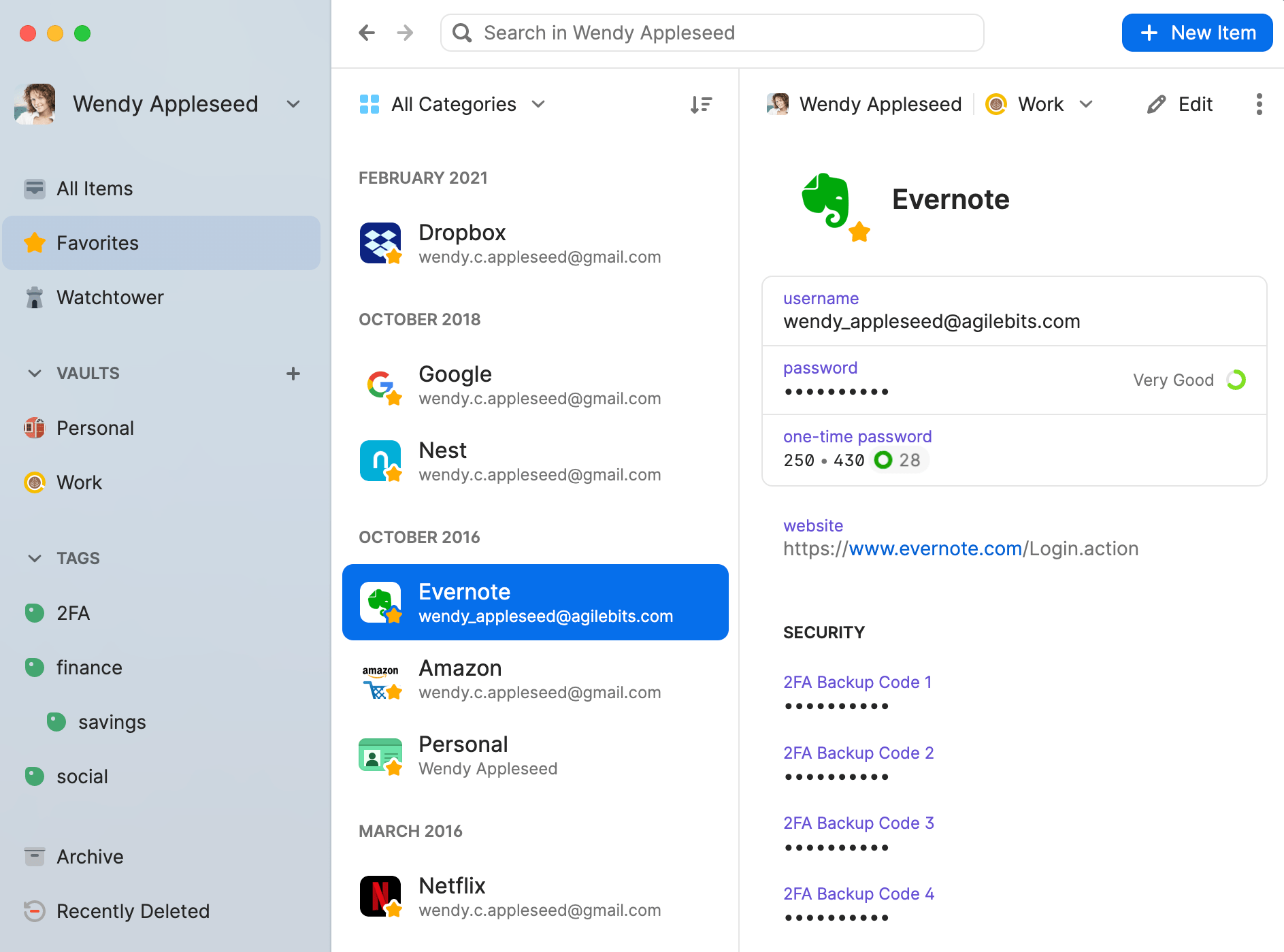 1Password screenshot 3