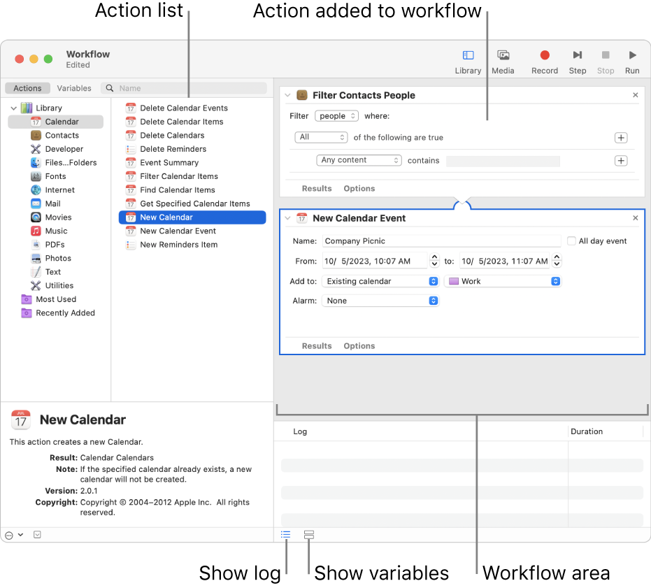 Automator screenshot 3