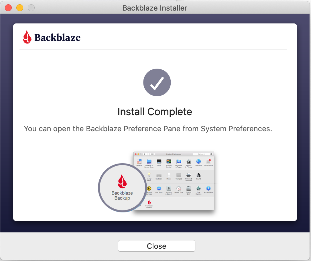 Backblaze screenshot 1