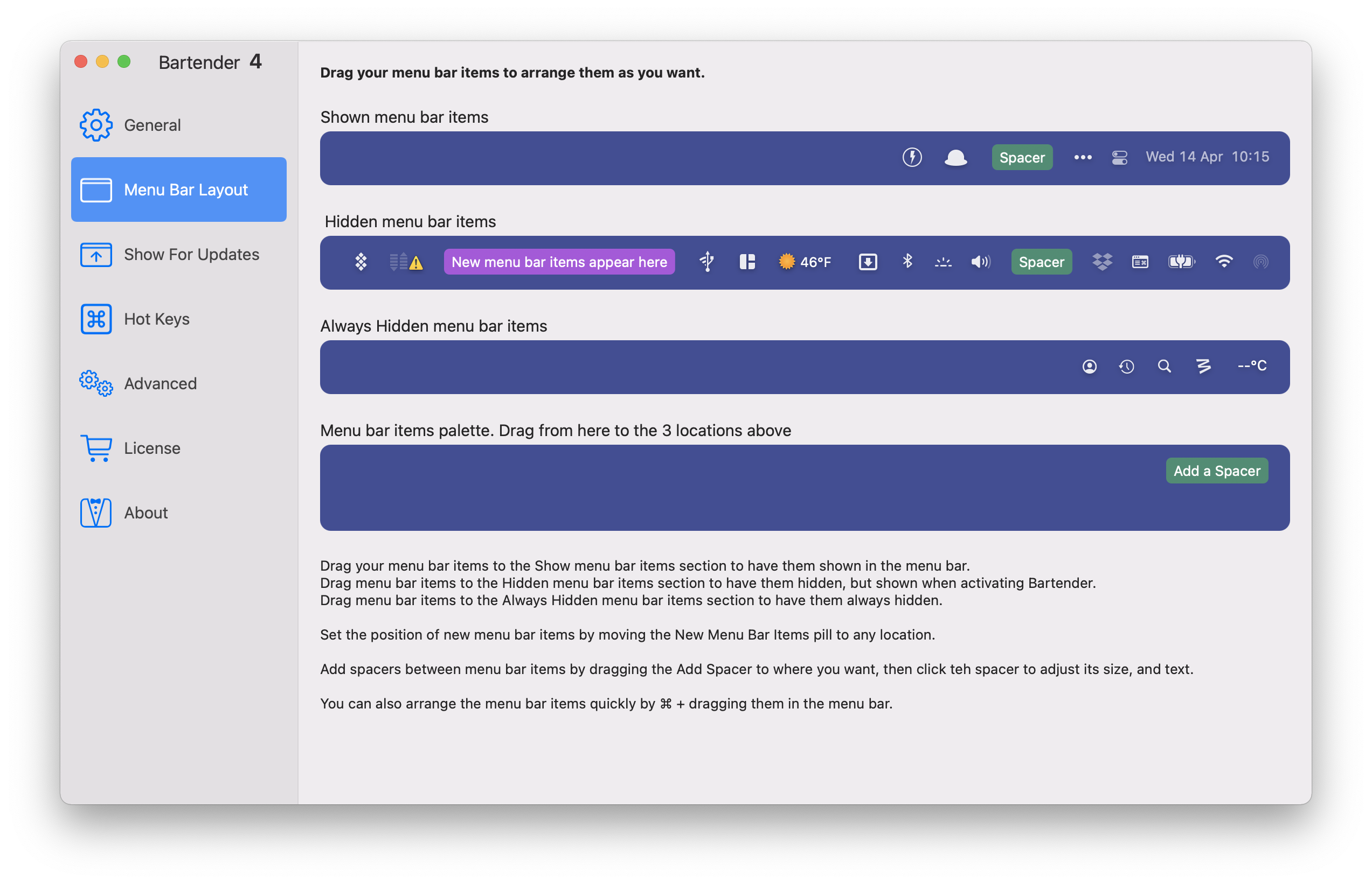 Bartender screenshot 2