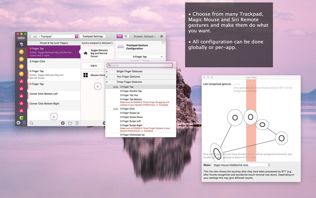 BetterTouchTool screenshot 2