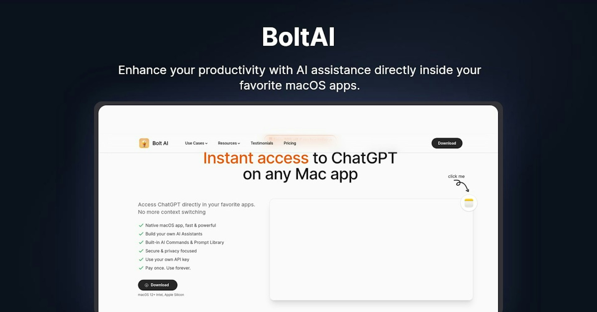 BoltAI screenshot 1
