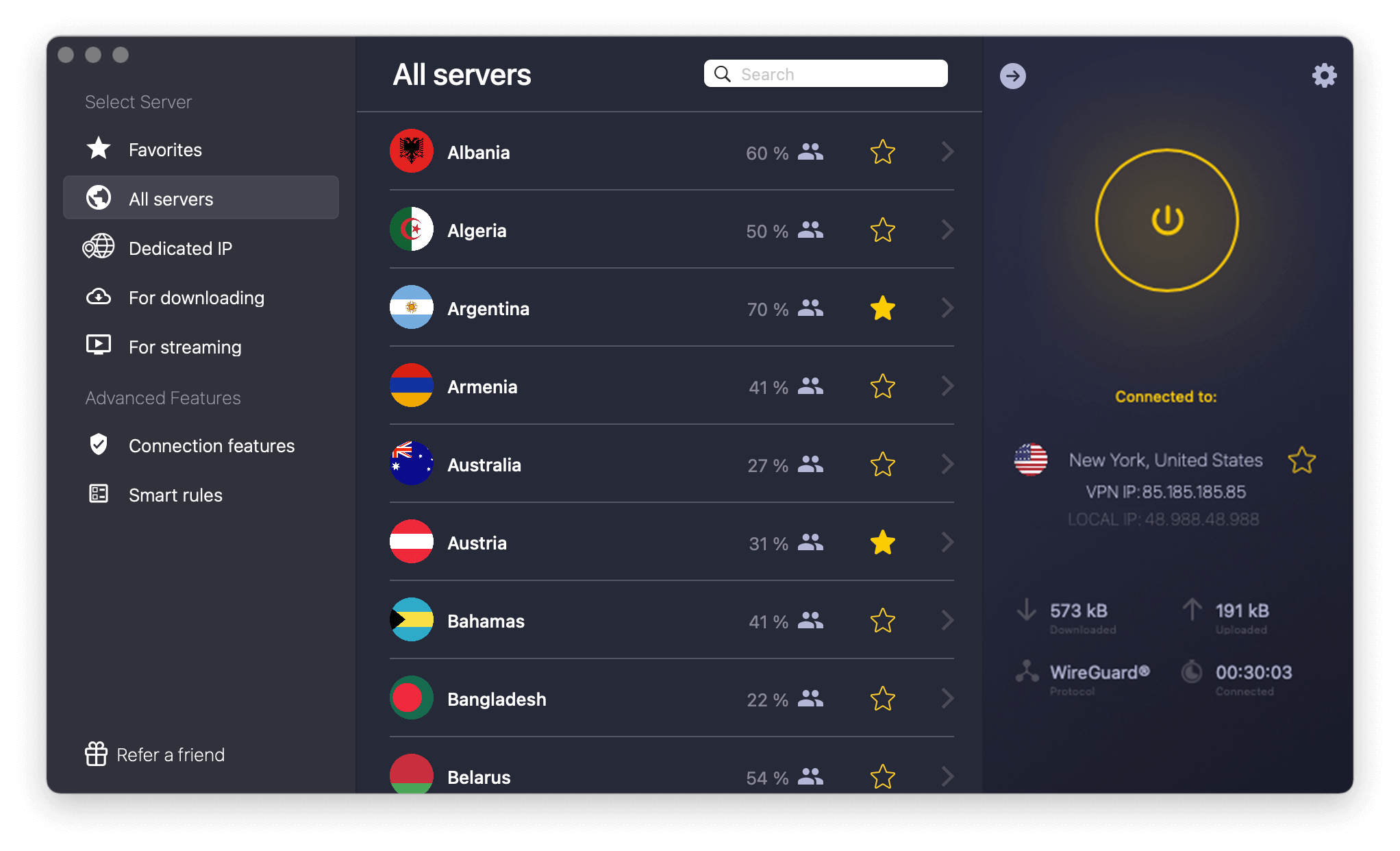 CyberGhost VPN screenshot 2