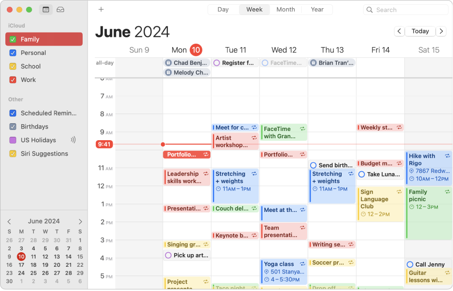 iCal (Apple Calendar) screenshot 1