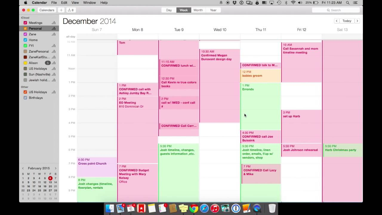 iCal (Apple Calendar) screenshot 2