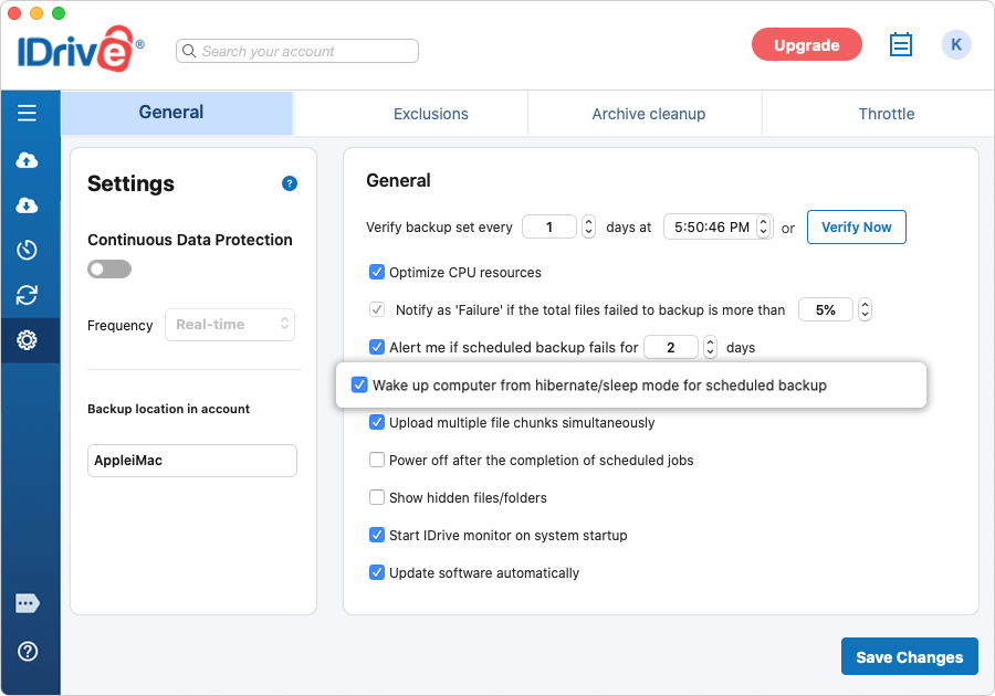 IDrive Online Backup screenshot 3