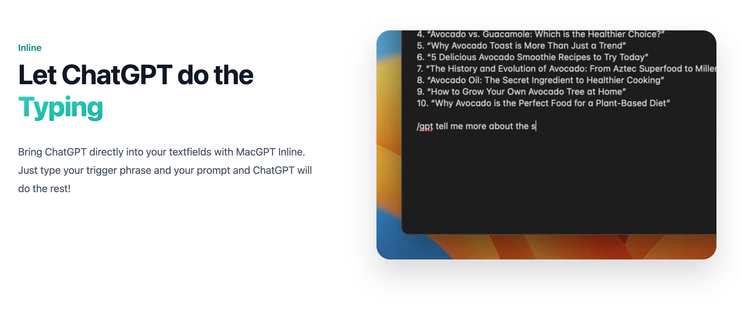 MacGPT screenshot 2