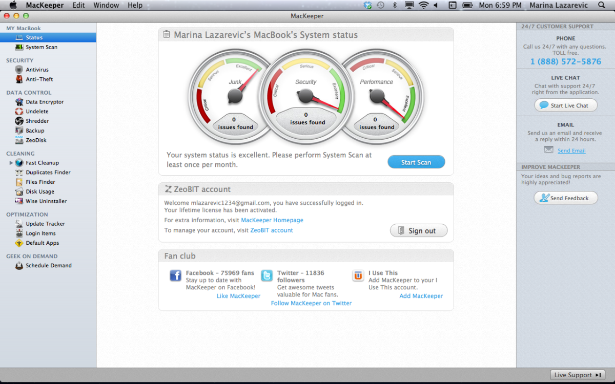 MacKeeper screenshot 1