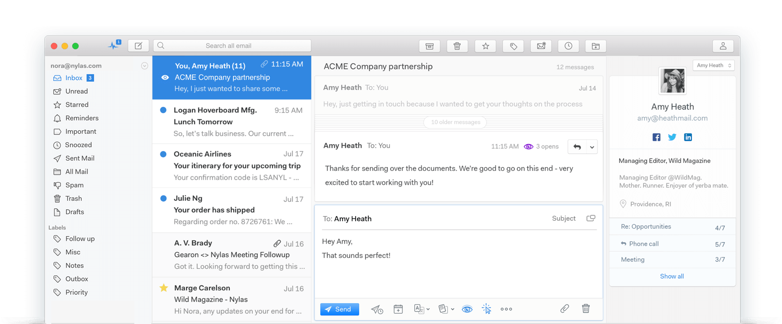 Mailspring screenshot 1