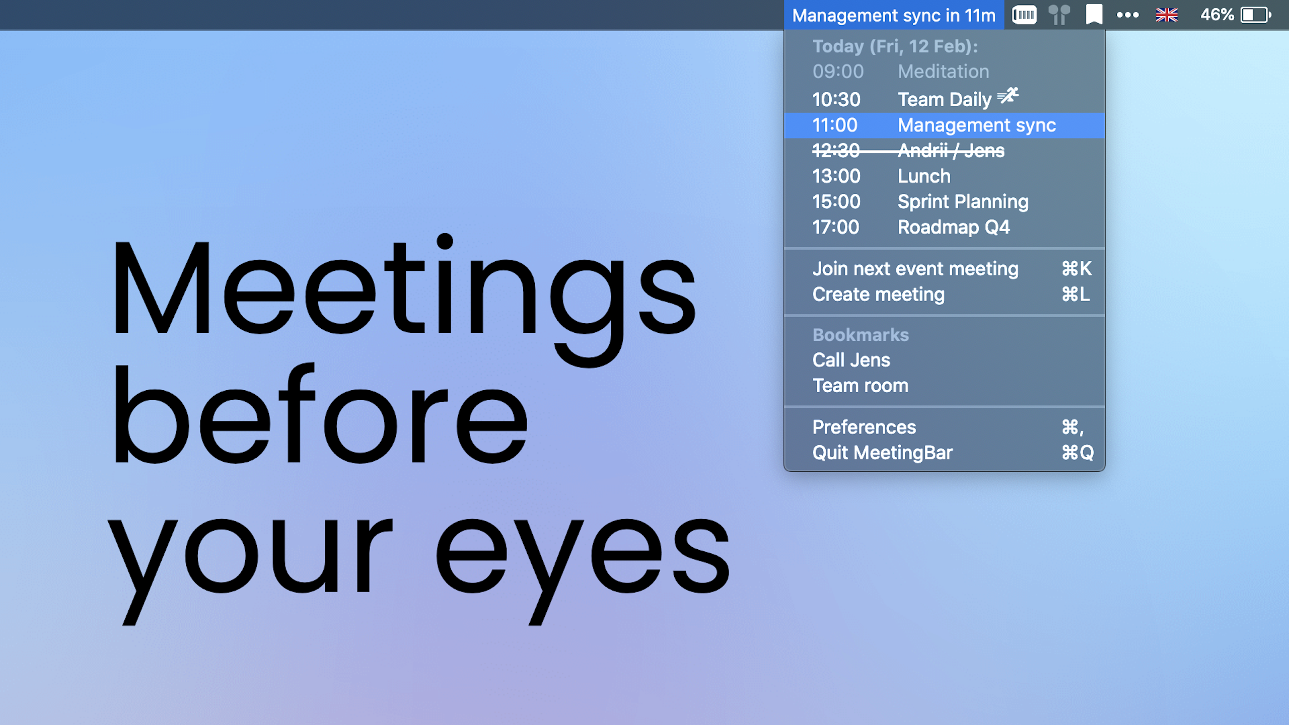 MeetingBar screenshot 1