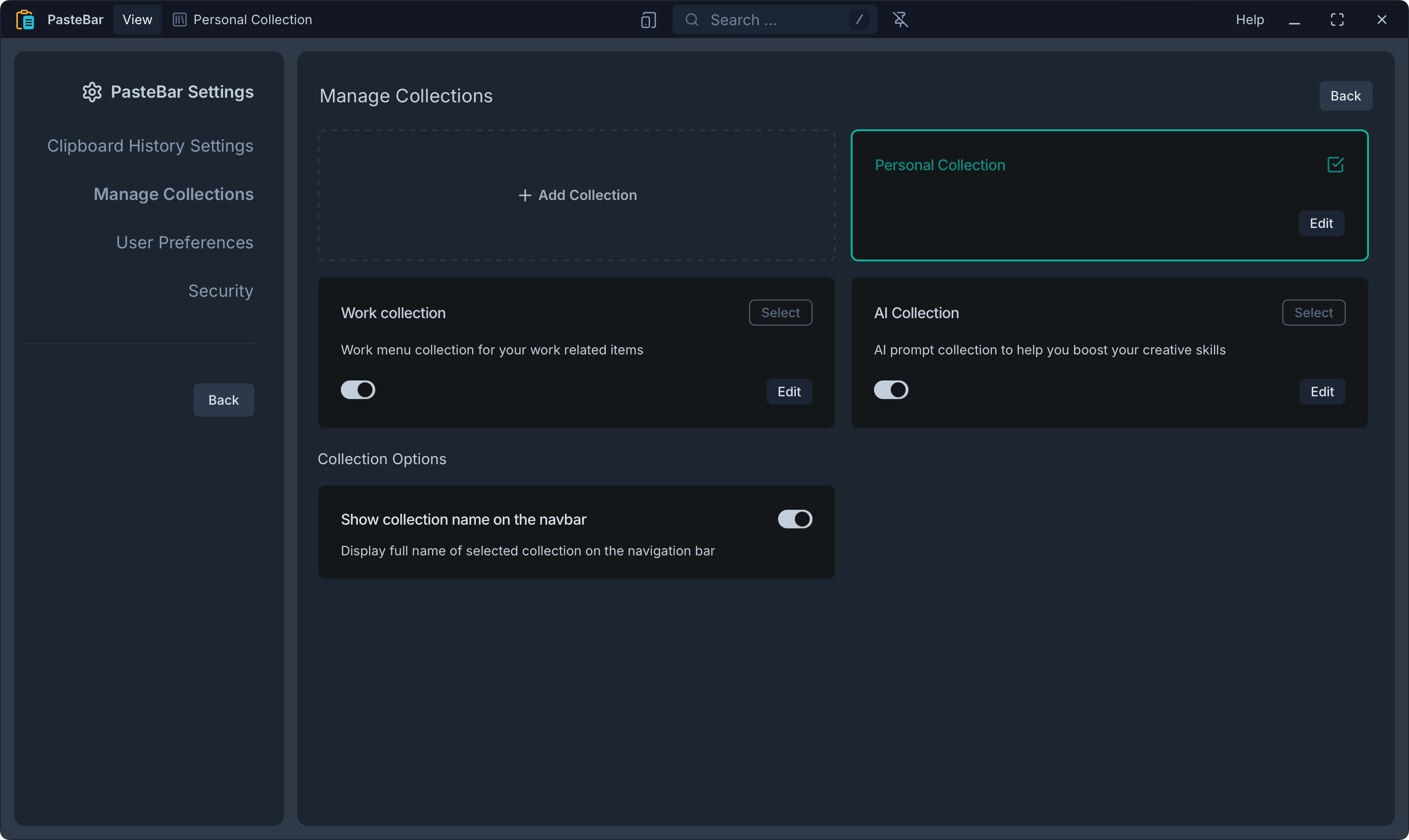 PasteBar screenshot 2