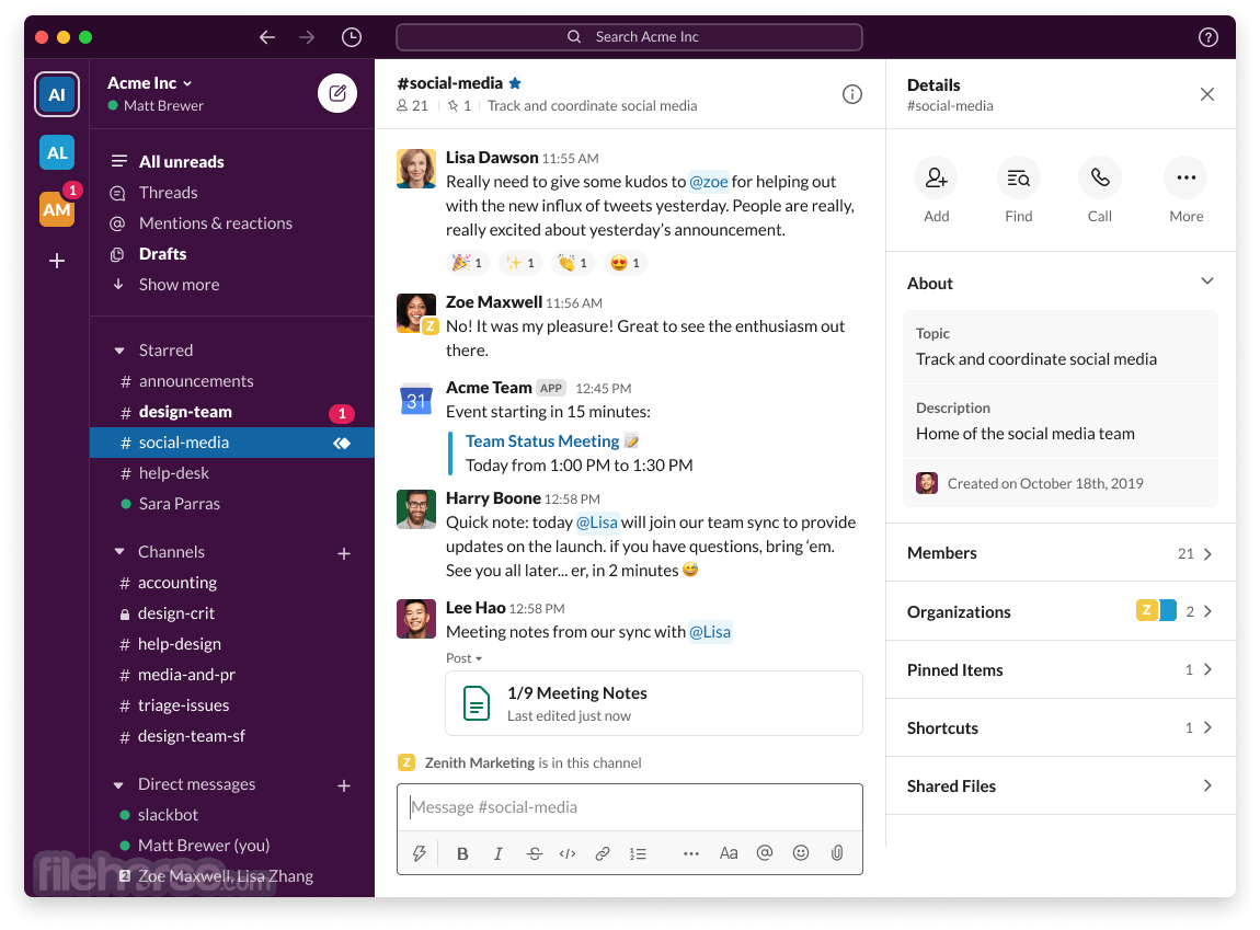 Slack screenshot 1