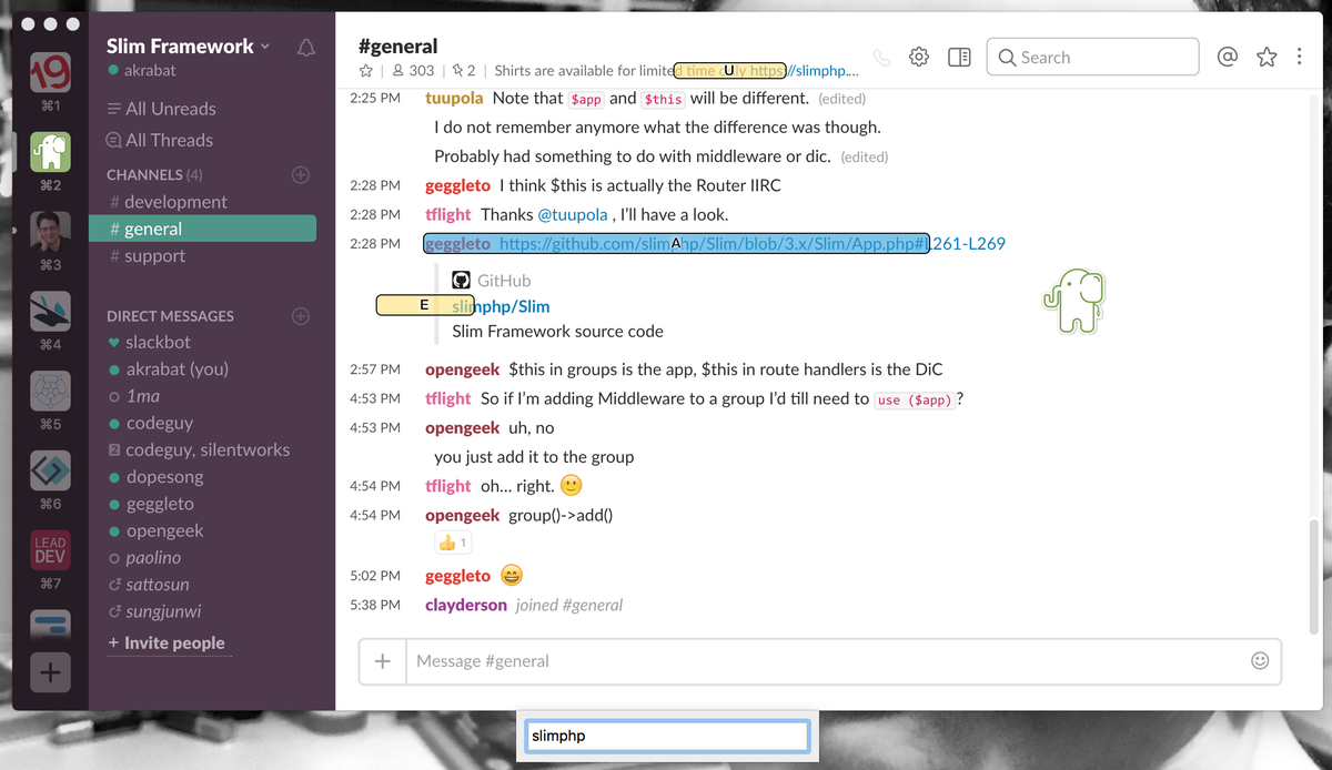 Slack screenshot 2