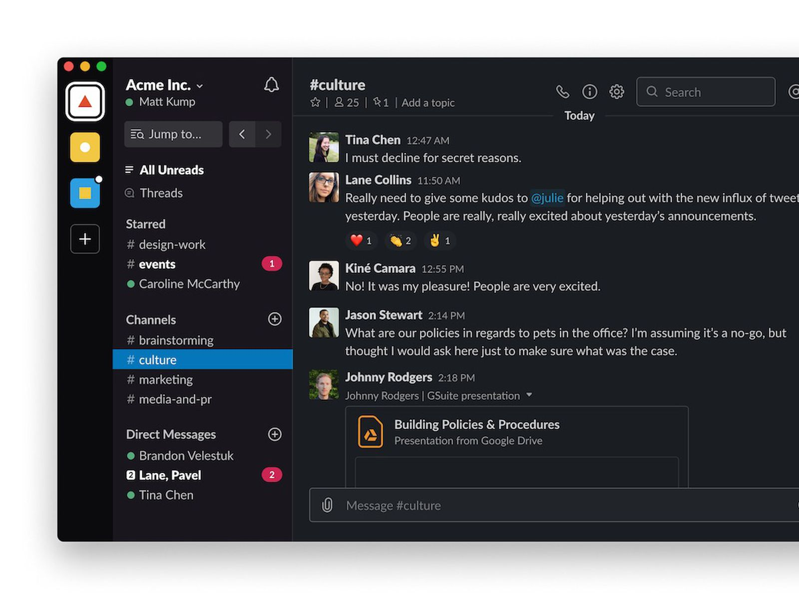 Slack screenshot 3