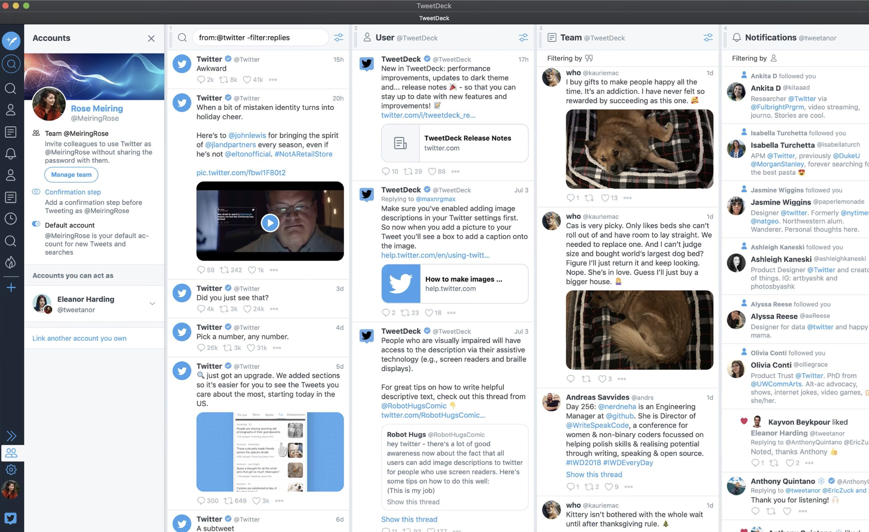 TweetDeck screenshot 1