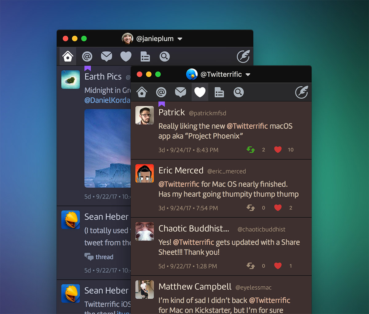 Twitterrific screenshot 1