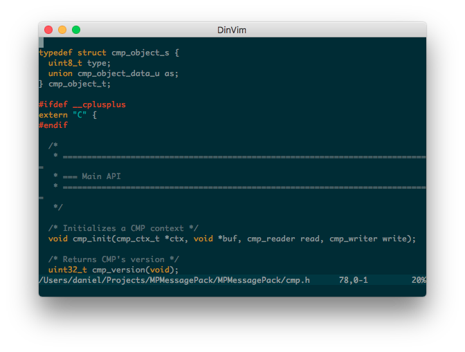 Vim screenshot 1